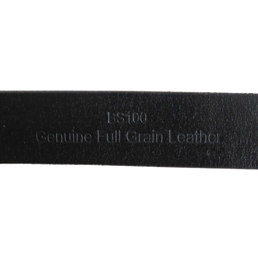 Belts.com Black Leather Belt Silver Rectangle Brass Buckle Size 40 Men's Clasic - Picture 5 of 8